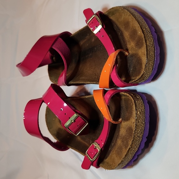 Birkenstock Shoes - Birkenstock Tropical Orange Pink Yara  Sandals UK size 41 US 10-10.5. Used